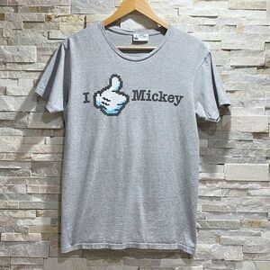 Disney Parks Authentic Mickey Crew Neck Grey Tee